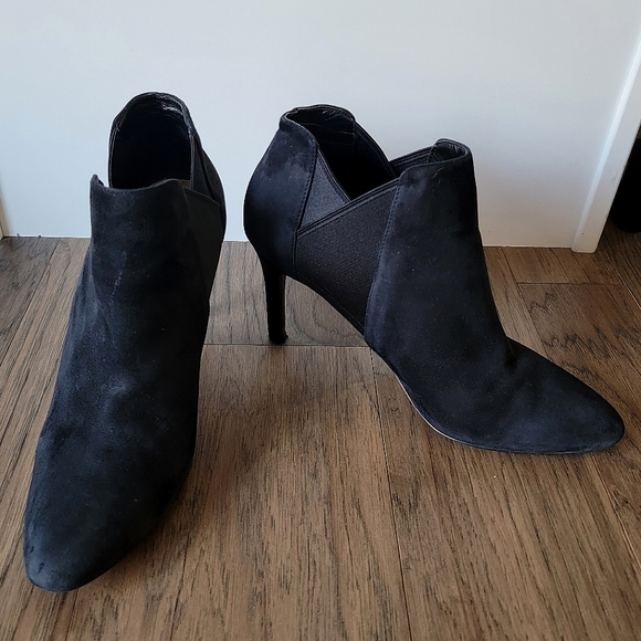 Cole Haan Shoes - COLE HAAN ANKLE Suede Booties Boots Heels Shoes Black Size 10